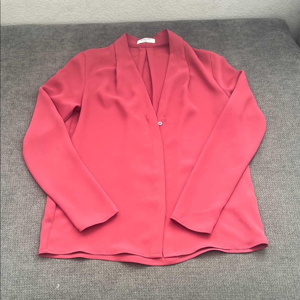 Babaton Coral Pink Open-Front Blazer